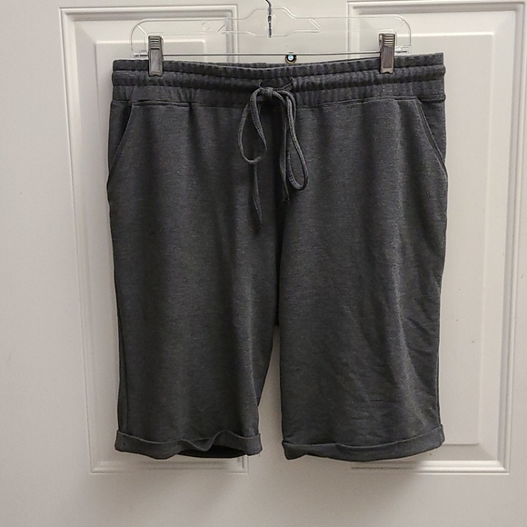 Dark Gray Drawstring Shorts - Picture 2 of 5